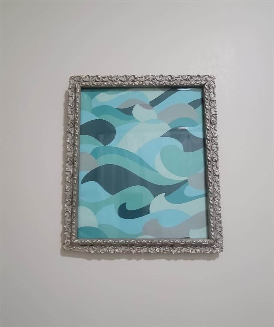 Admire the Custom Wallpaper in the Master En Suite - Designed by the Homeowner and Winner of the Wayfair Wallpaper Sweepstakes