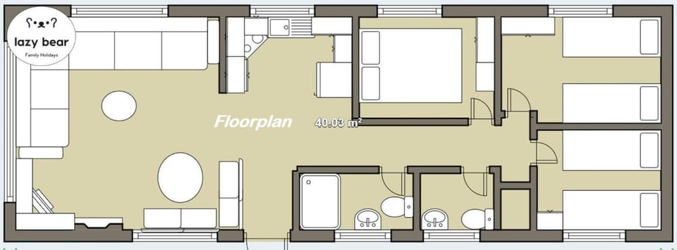 House, 3 Bedrooms, Patio, Garden View | Floor plan