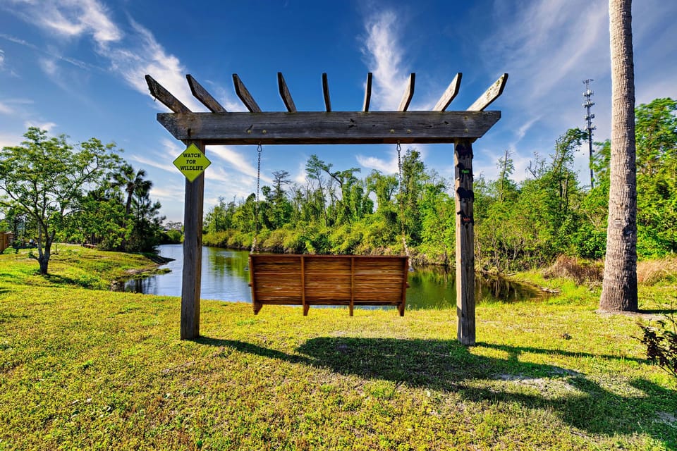 Catch and release fishing in the canal on the rear of the property