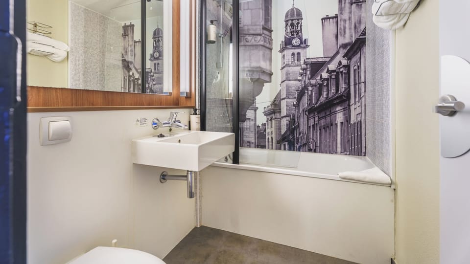 Eco-friendly toiletries, hair dryer, towels, soap