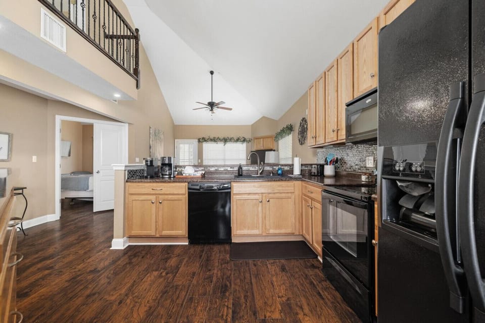 Enjoy a spacious, fully equipped kitchen — perfect for cooking your favorite holiday meals.