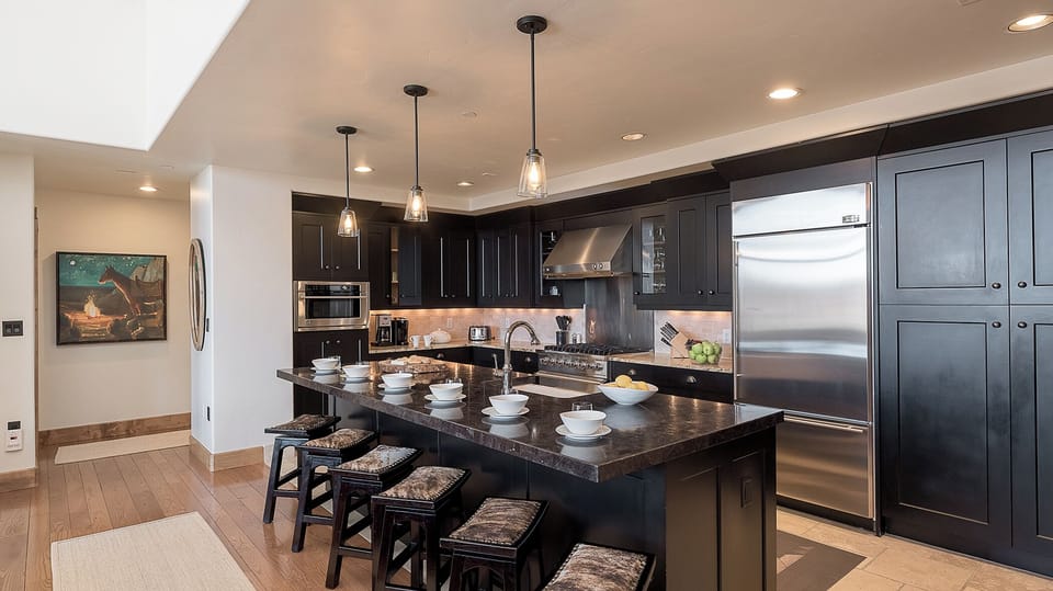 Kitchen counter seating for six