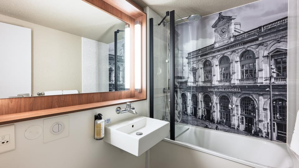 Eco-friendly toiletries, hair dryer, towels, soap
