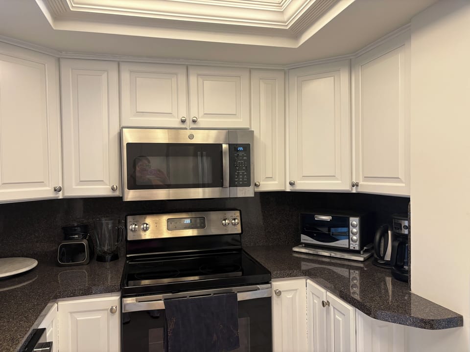 Microwave and stove, toaster oven