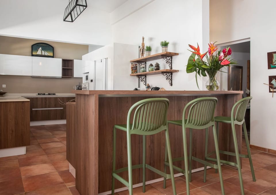 Luxury Villa, Private Pool, Sea View | Private kitchen | Highchair, eco-friendly cleaning products