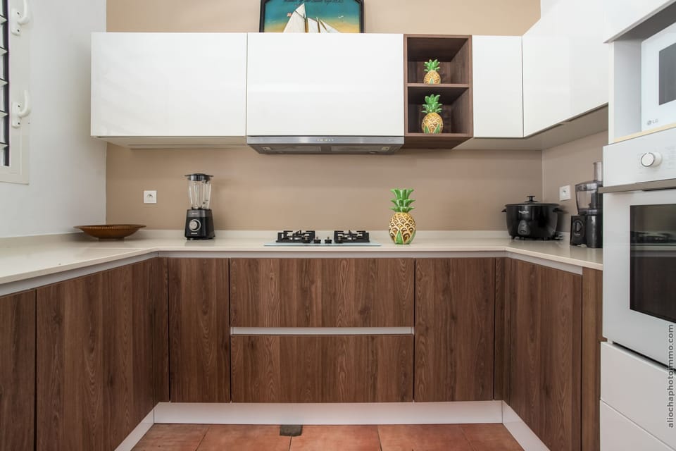 Luxury Villa, Private Pool, Sea View | Private kitchen | Highchair, eco-friendly cleaning products