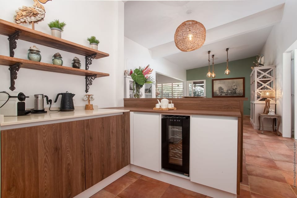 Luxury Villa, Private Pool, Sea View | Private kitchen | Highchair, eco-friendly cleaning products
