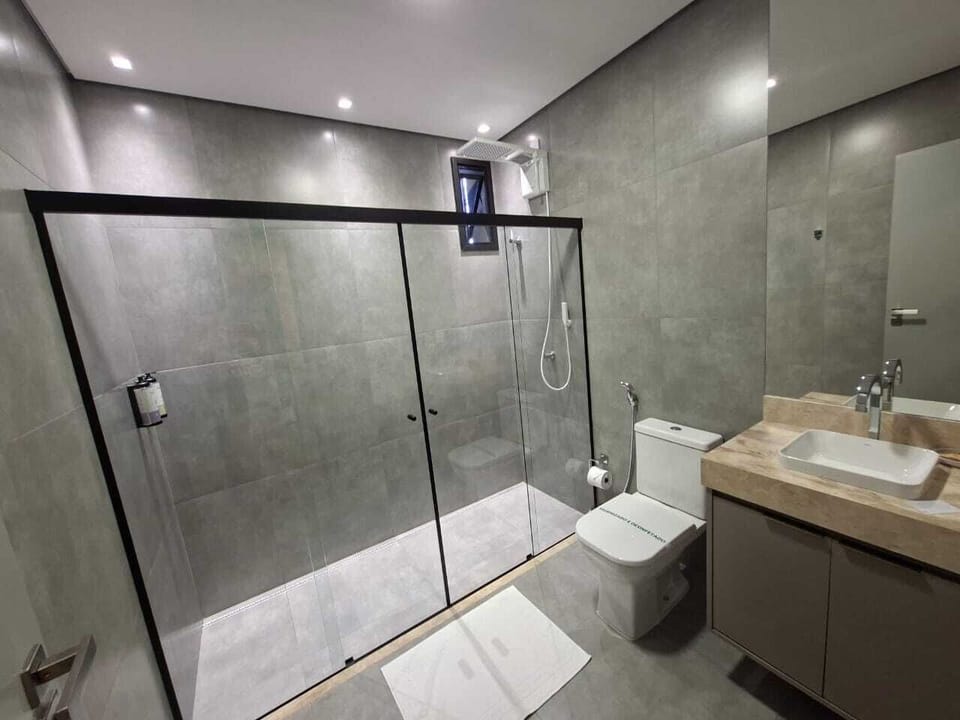 Shower, hair dryer (on request), towels, soap