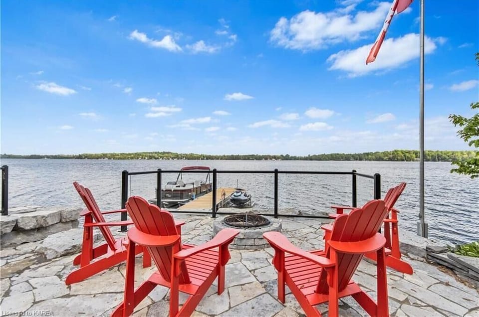Fire pit down by the lake