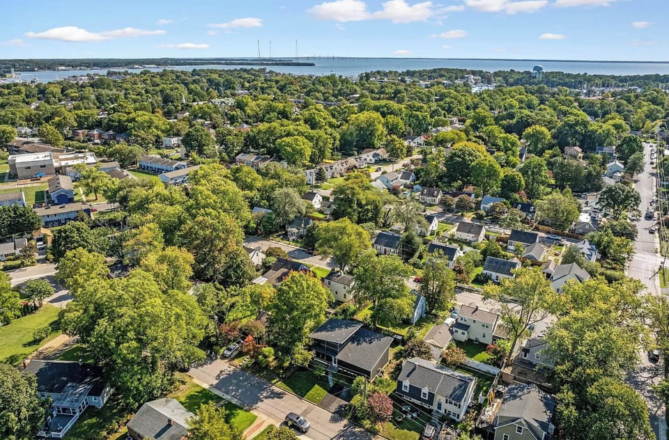 View of Annapolis Harbor with home in foreground (1.5 mile walk to downtown)