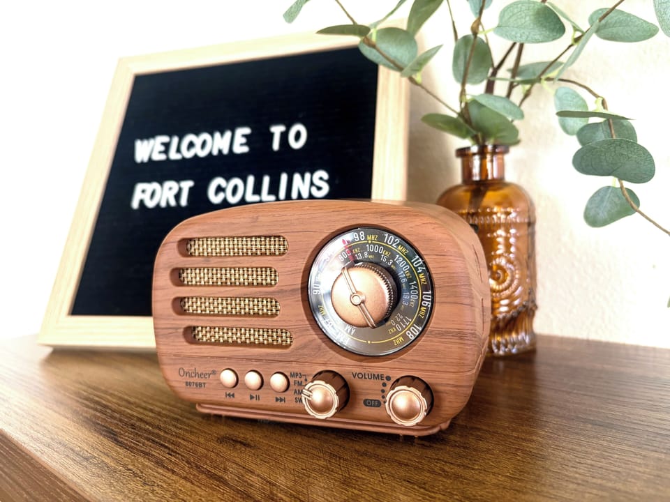 This retro bluetooth speaker and AM/FM radio allows you to listen to your favorite music during your stay.