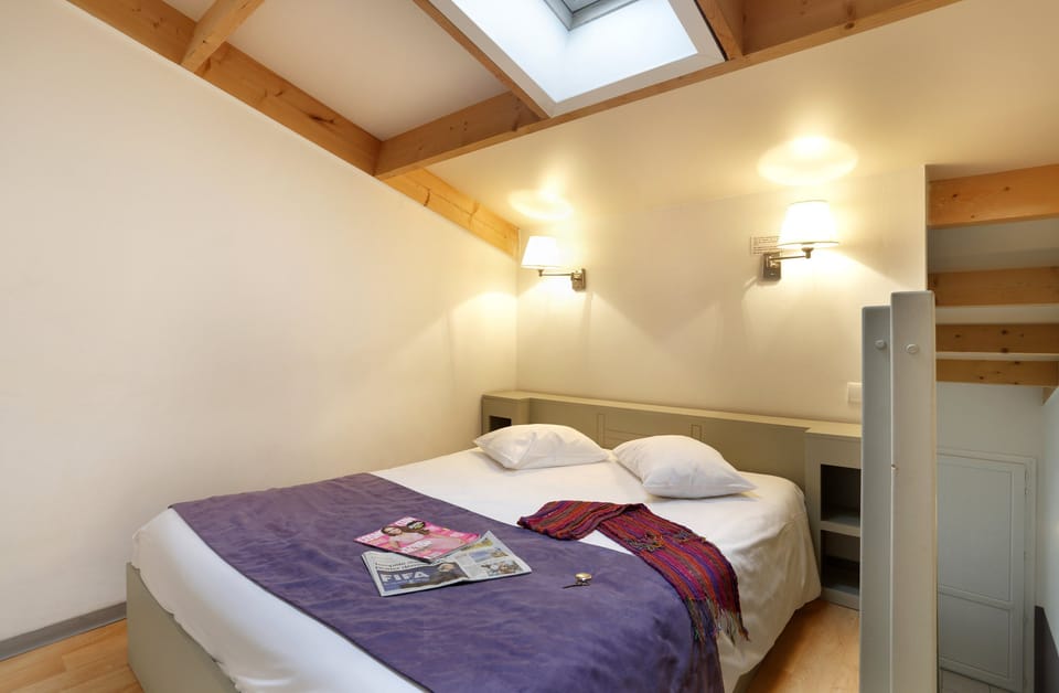 Get a peaceful night sleep in the Double bed.