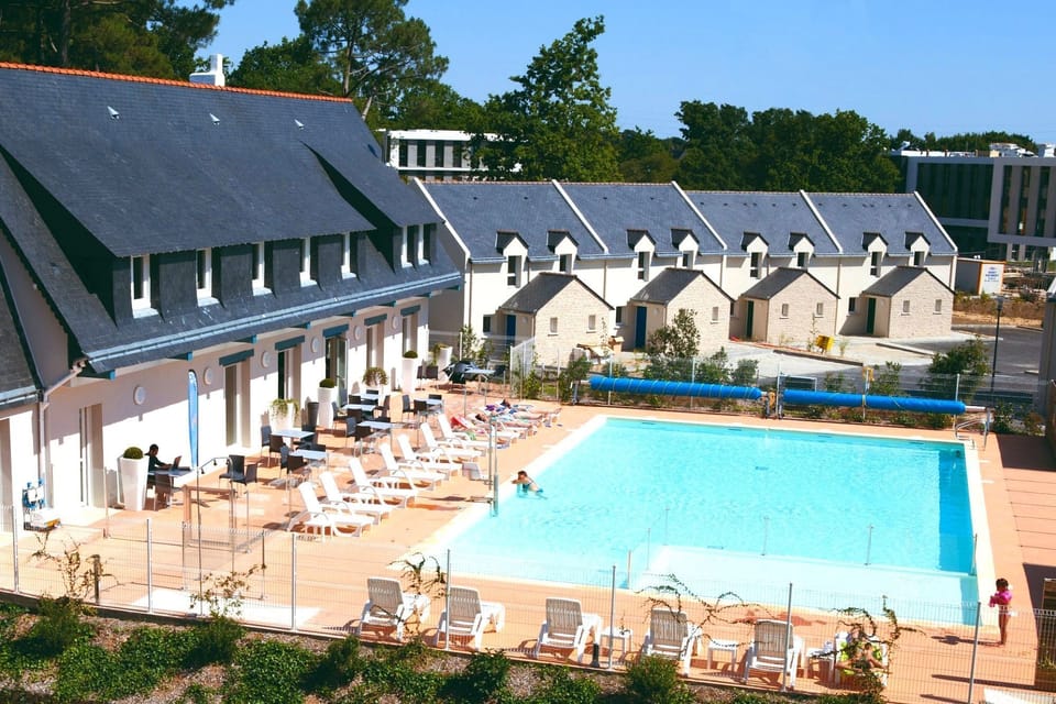 Take in gorgeous views while lounging around the on-site outdoor pool.