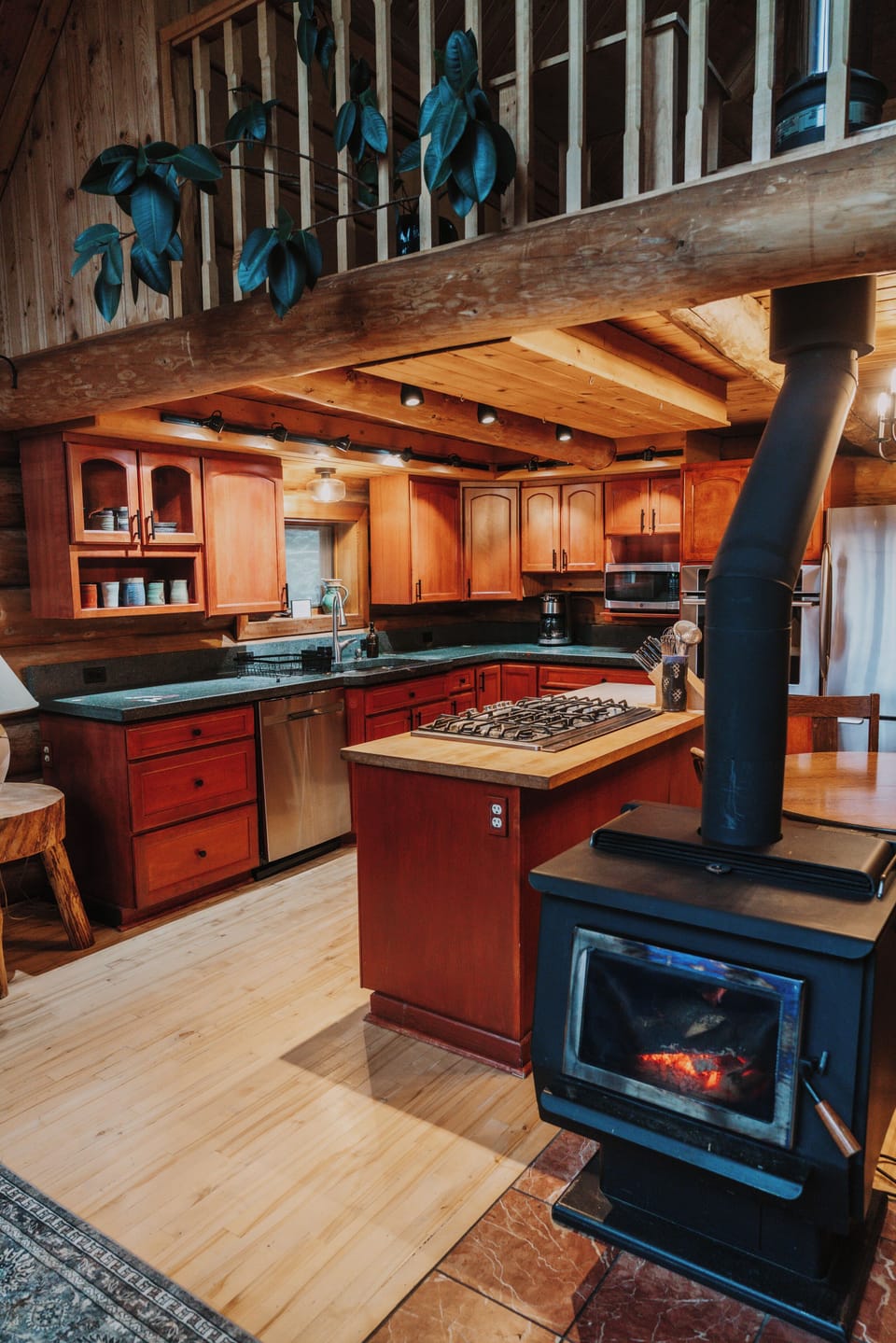 Fully stocked kitchen with full sized appliances has earned amazing reviews.