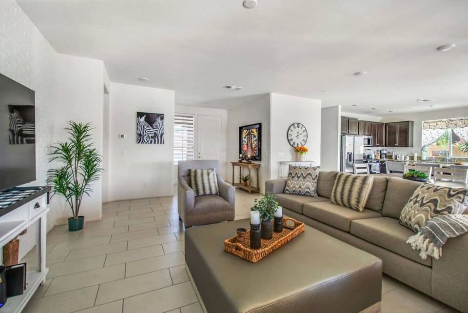 Modern open-concept living area