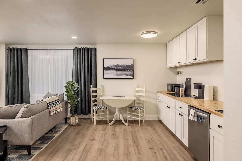 Brand new kitchen with butcher block countertops 