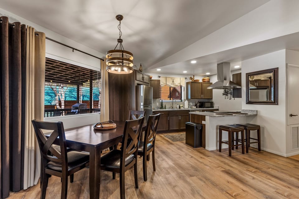 Dining area and kitchen