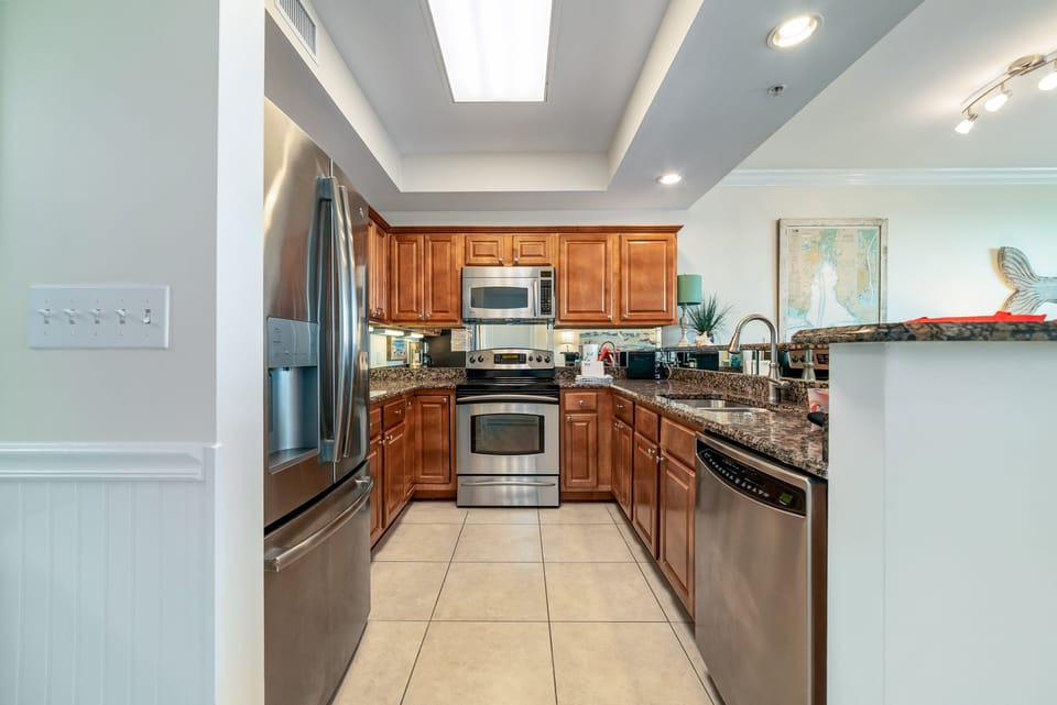 Kitchen with stainless appliances
