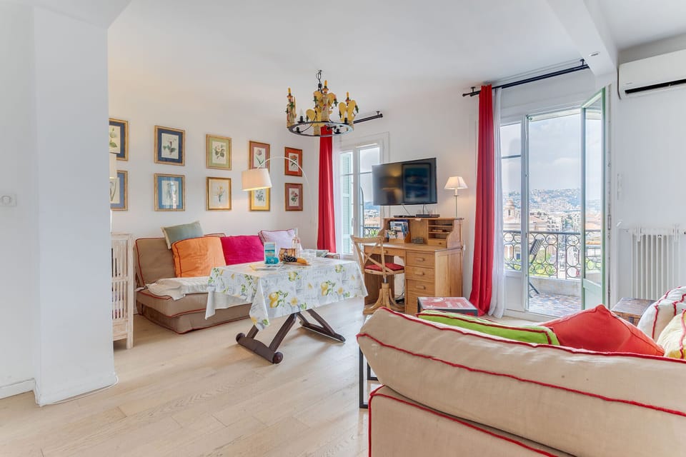 Colorful living with view