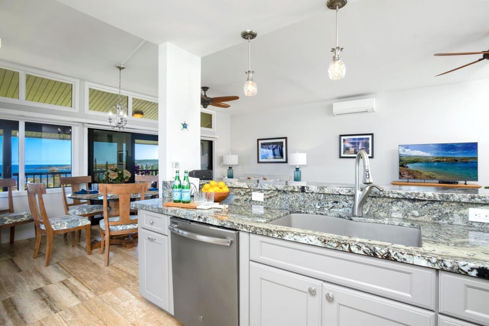 This is no ordinary prep space—it’s a sanctuary where culinary magic stirs between sea breezes and soft lighting