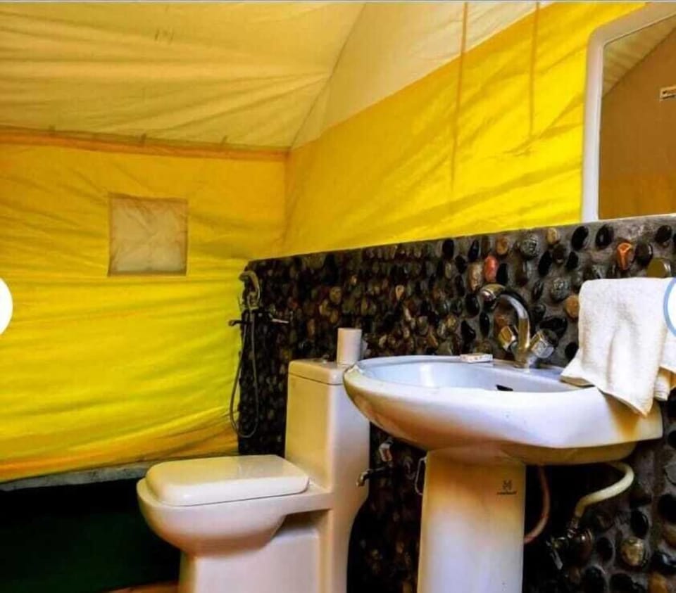 Comfort Double Room, Mountain View | Bathroom | Shower, slippers, towels, soap
