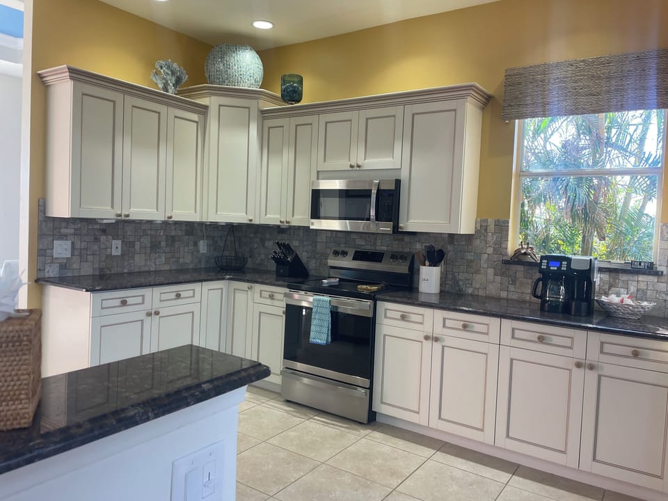 Kitchen - Kitchen with lots of open counter space.  Coffee maker is both drip and Keurig pot so guest can enjoy either option for their caffeination needs.