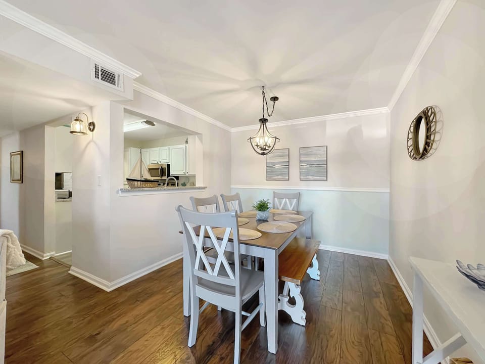 Make mealtime memories together at the dining table, seating 6