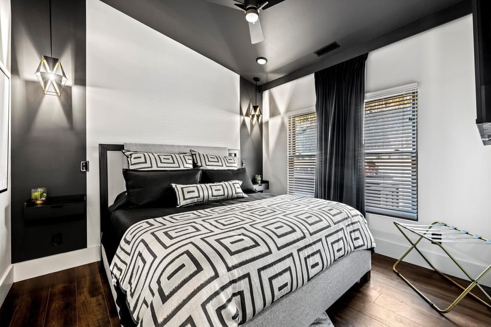  A King bedroom with plush, high-quality bedding