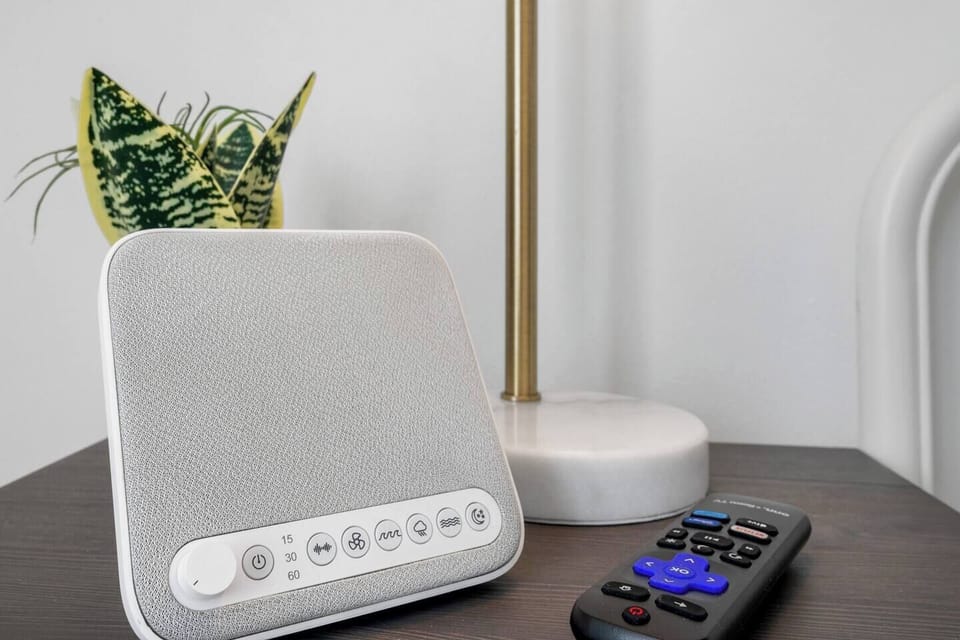 Drift off to sleep with the calming sound machine, or enjoy your favorite shows on the Roku TV—perfect for winding down after a busy day!