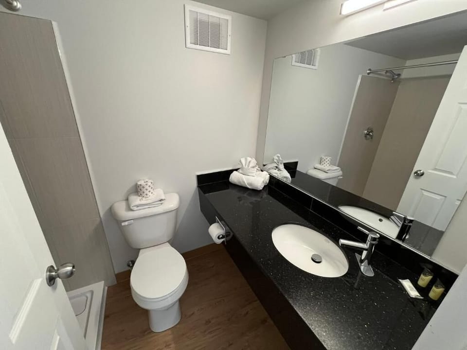 Free toiletries, hair dryer, towels, soap