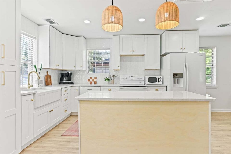 This light and airy kitchen is a breath of fresh air—perfect for morning coffee, evening bites, and everything in between.