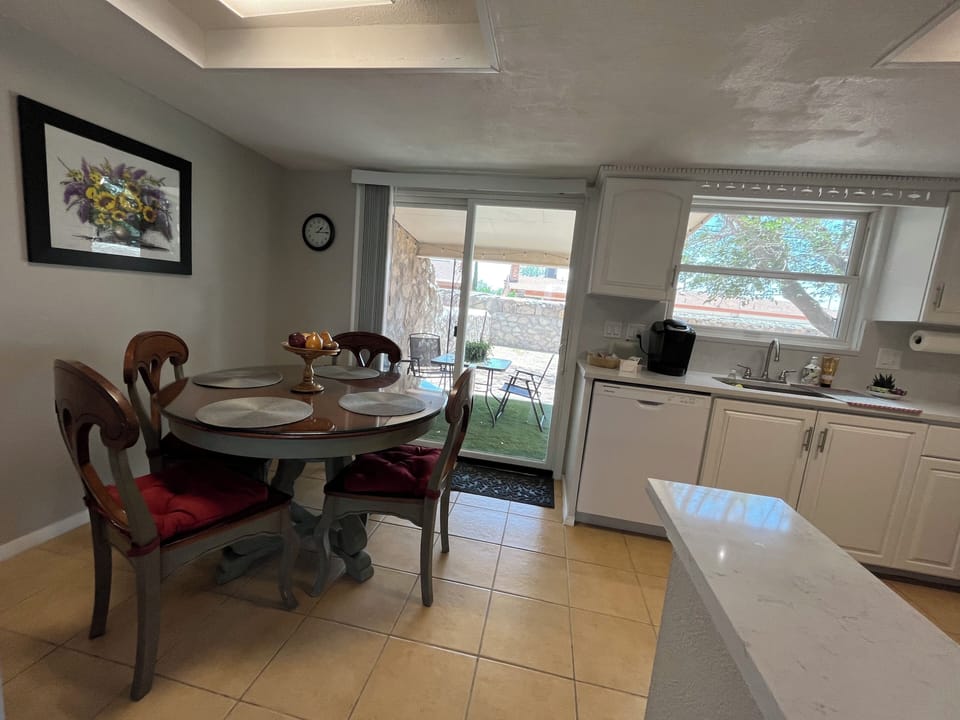 Dining room and kitchen
