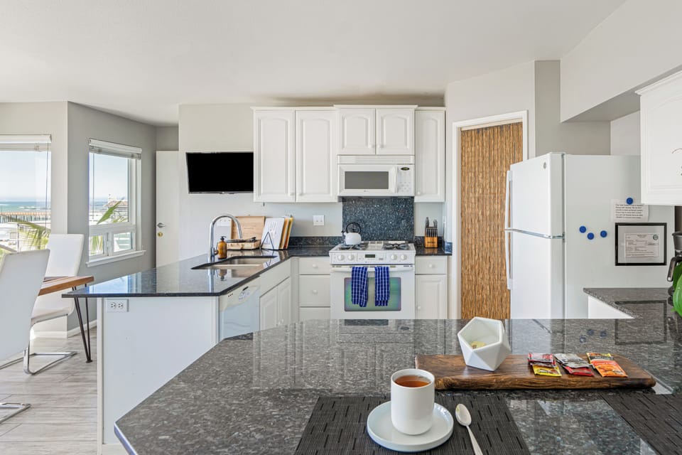 Thoughtfully stocked kitchen with cooking essentials.