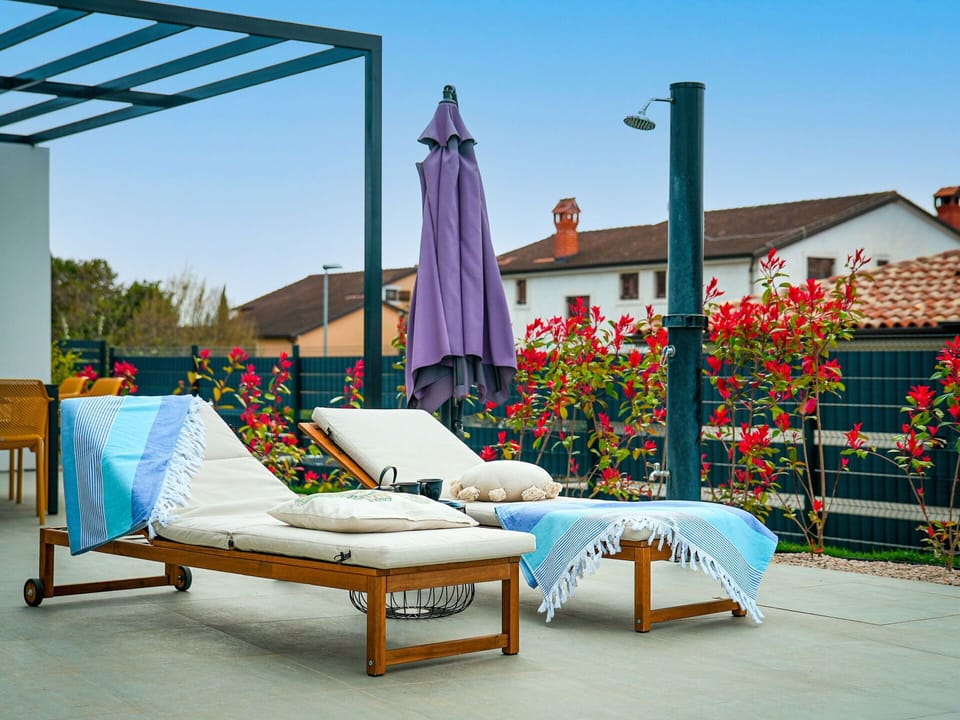 Blue, Outdoor Furniture, Furniture, Flowerpot, Chair, Sunlounger, Shade, Leisure, Houseplant, Eco Hotel