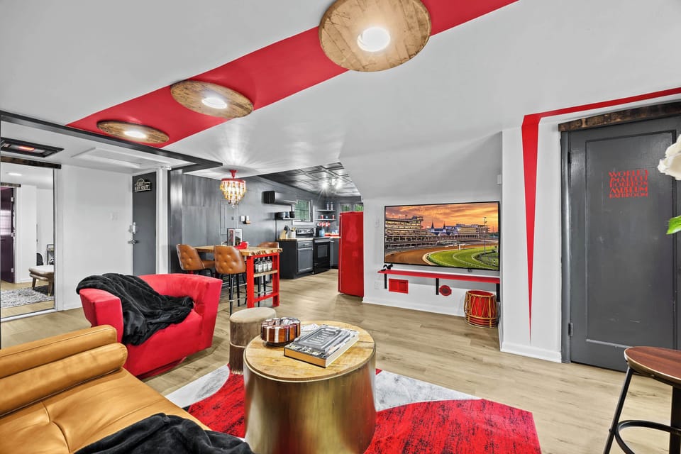 Living Room: Stylish living room, perfect for gatherings