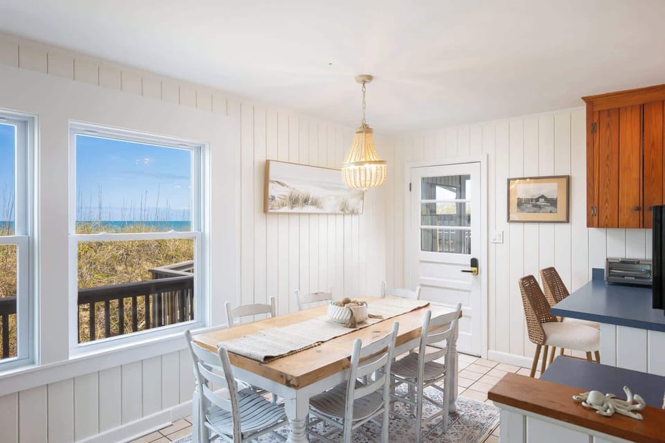 Dining area with ocean views