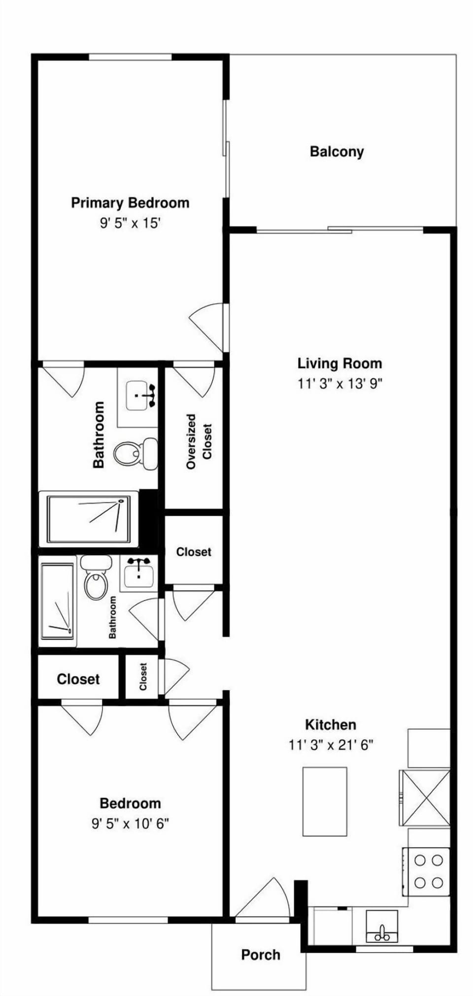 Seaside Resort 206 Floor Plan