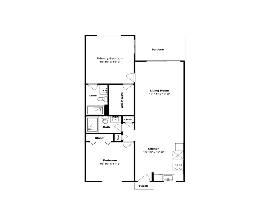 Seaside Resort 306 Floor Plan