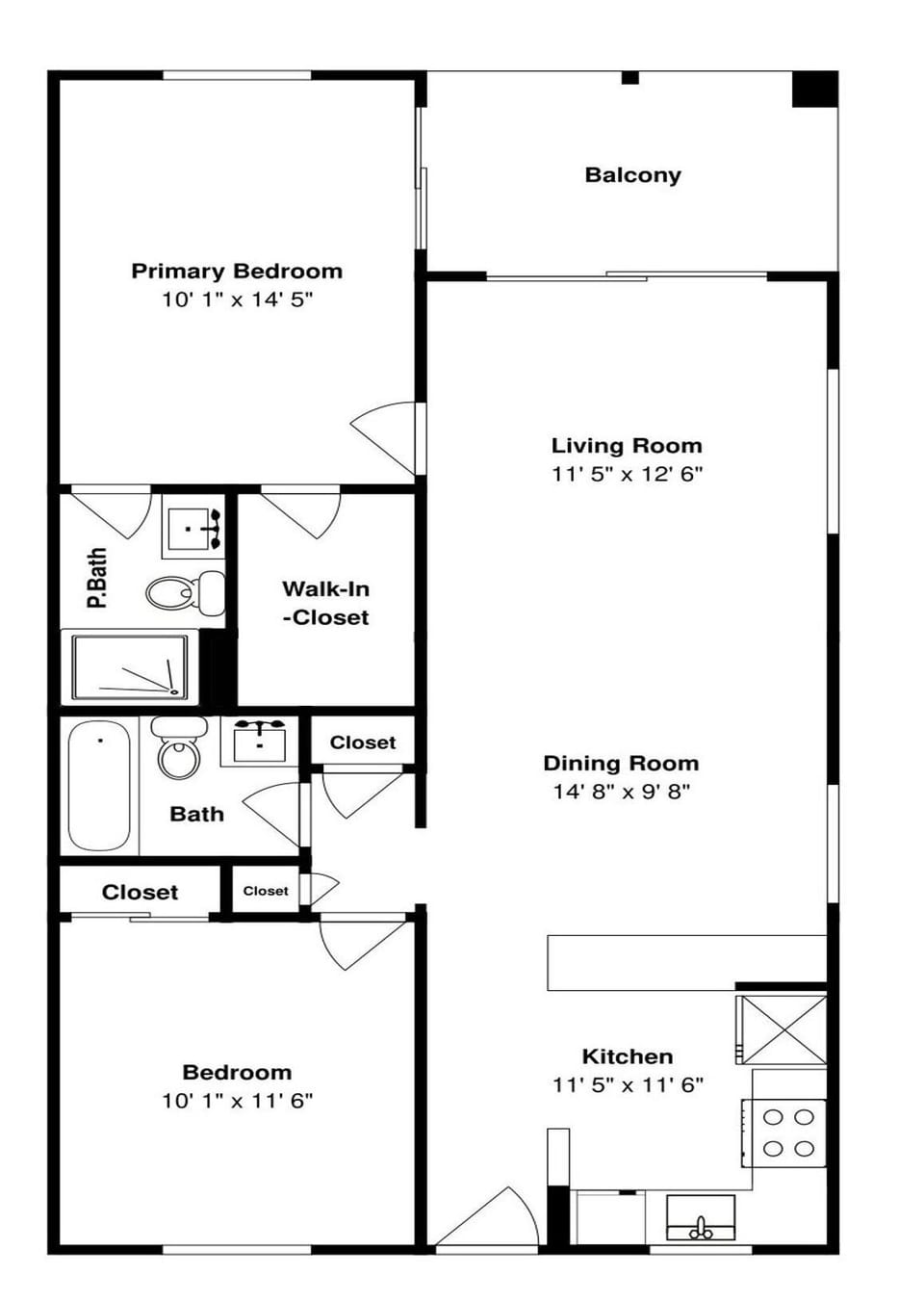Seaside Resort 110 Floor Plan