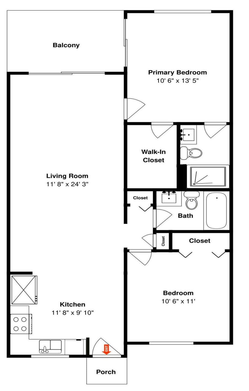 Seaside Resort 305 Floor Plan