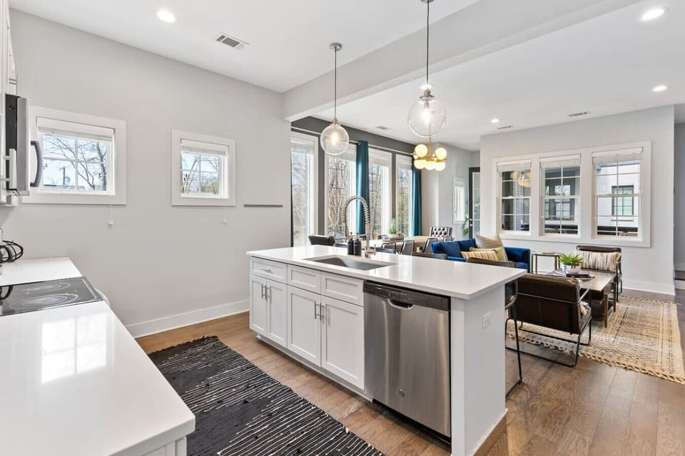 Fully-equipped chef's kitchen with high-end appliances and everything you might need to enjoy a meal at home.