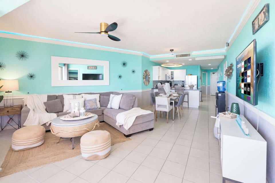 Open floor plan living room