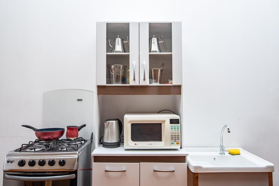 Comfort Double Room, Mountain View | Private kitchen | Mini-fridge, microwave, oven, stovetop
