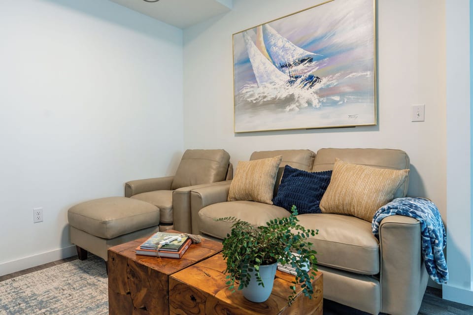 Sink into the overstuffed couch for TV time!