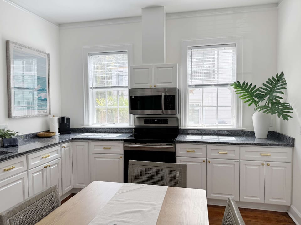 Equipped with ample counter space, this kitchen was made for cooking. 
