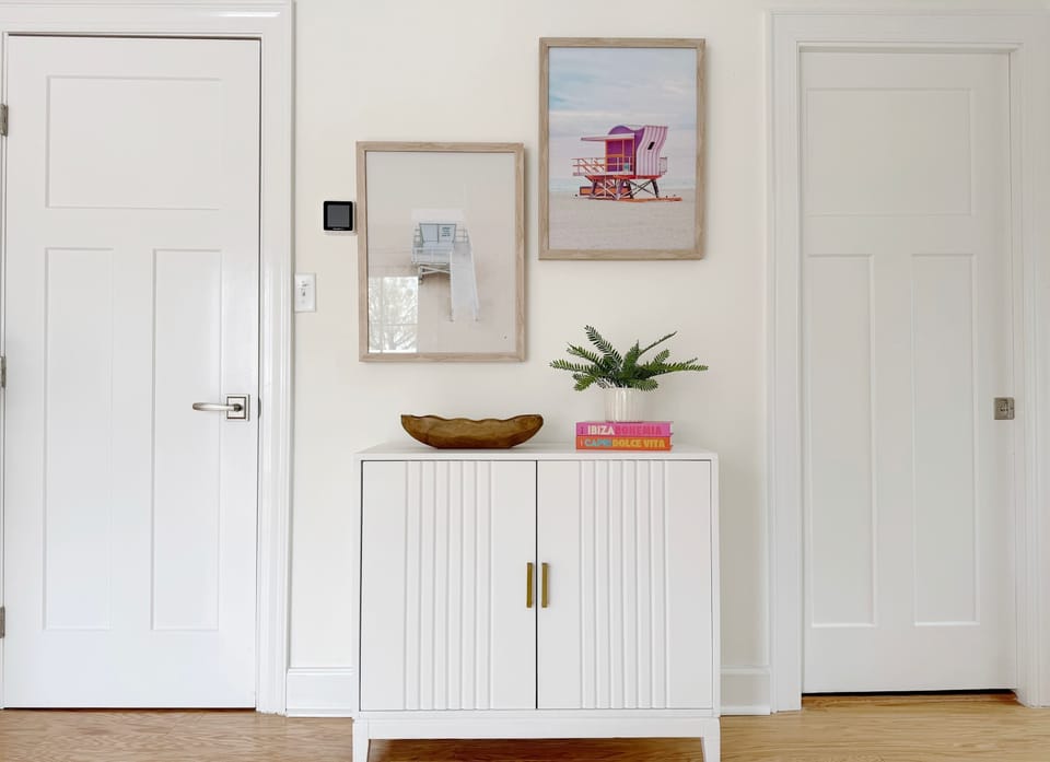 Decorative details line the walls making this space fun and functional. 