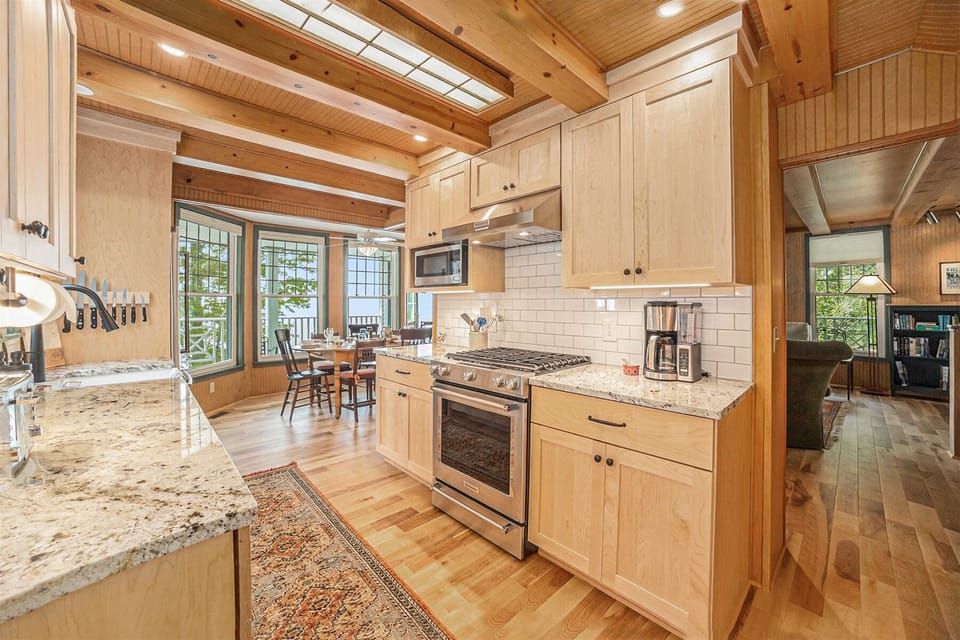 Fully equipped kitchen has been updated with all the desired modern amenities