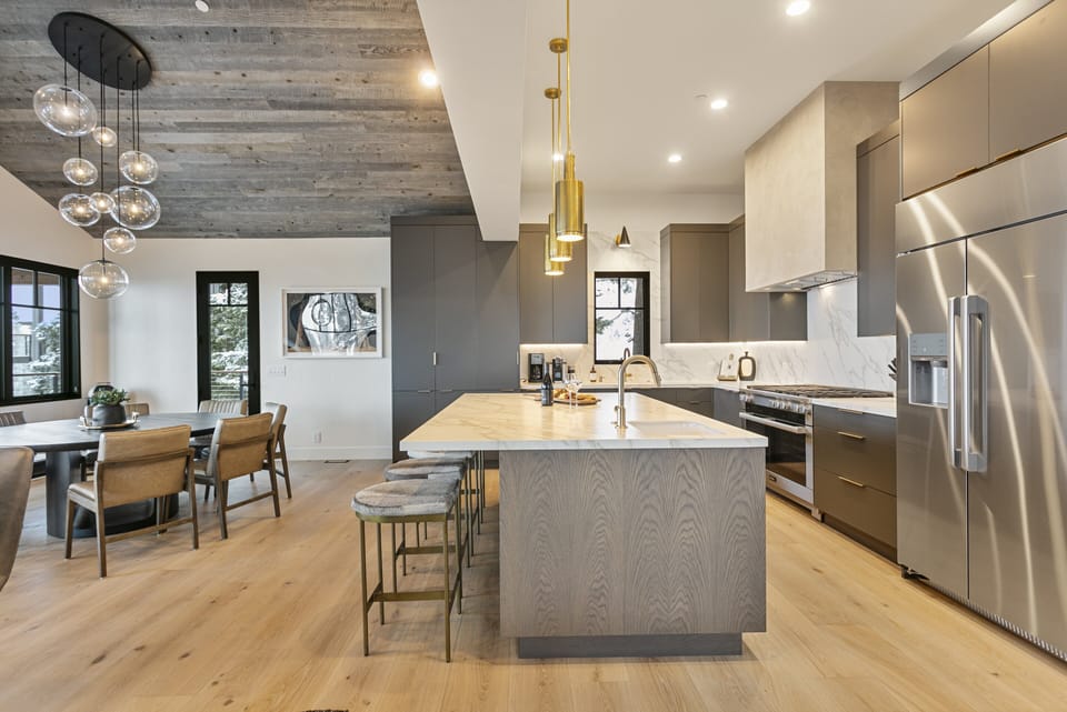 Indoors, Floor, Flooring, Kitchen, Hardwood