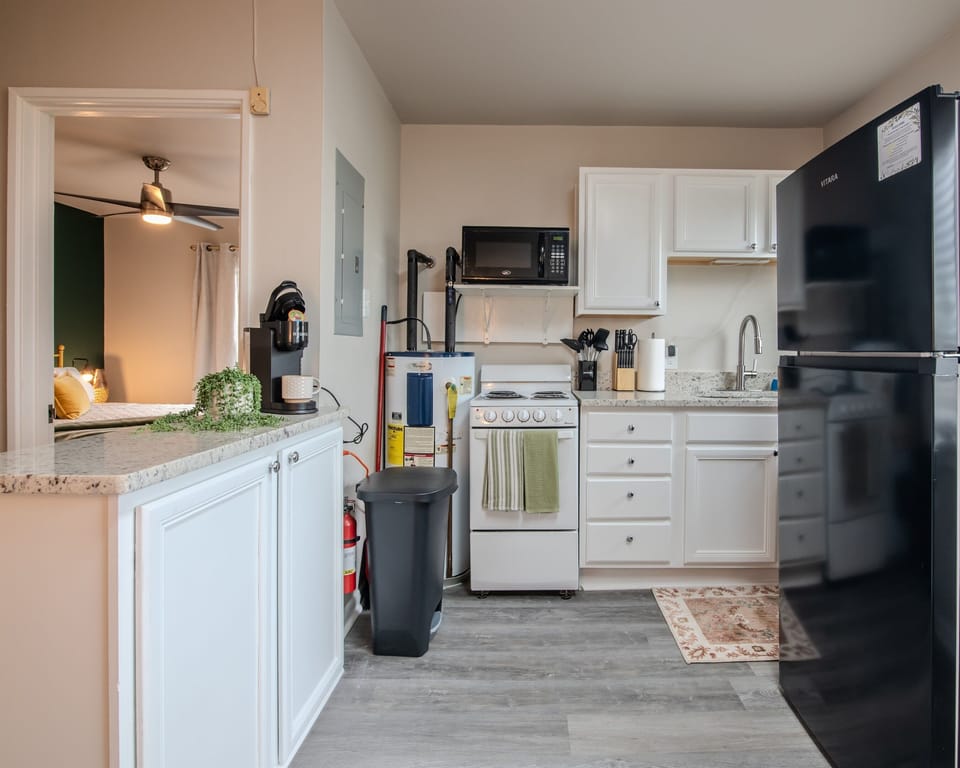 Modern kitchen equipped with all the essentials for culinary excellence.