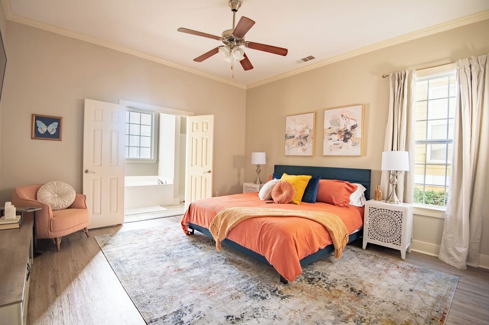 Welcome to Bessemer Beauty! Enjoy a spacious master suite in this stylish and comfortable home, perfect for families and groups looking to explore Birmingham.